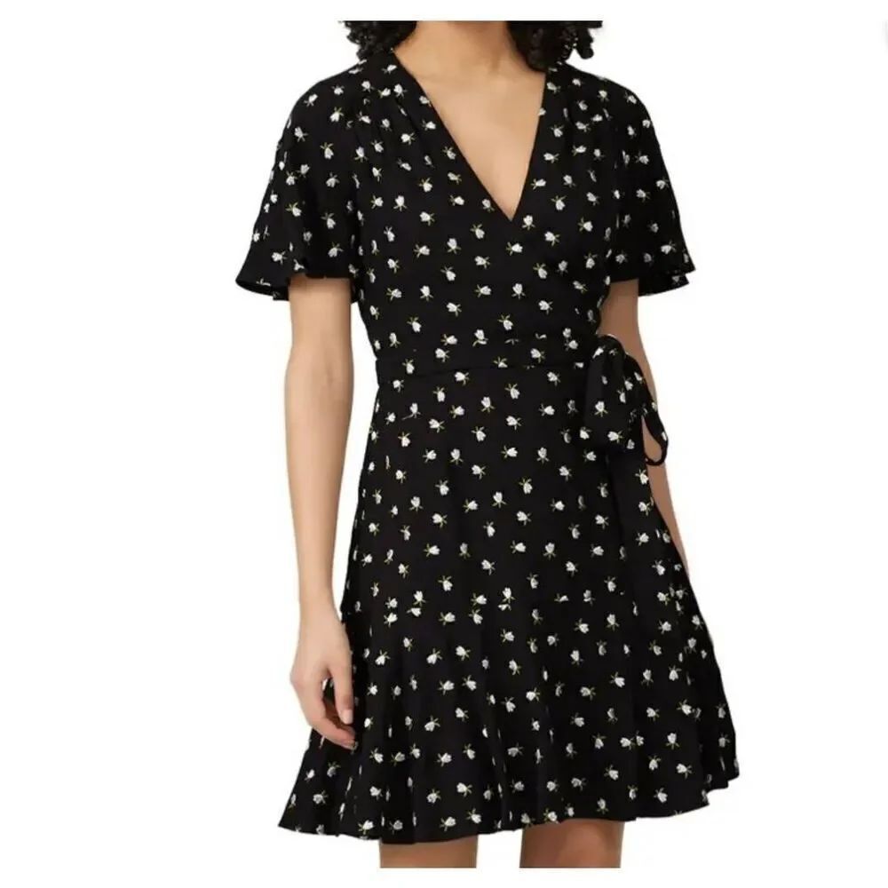 Jill Jill Stuart Mini Floral Wrap Dress sz 0